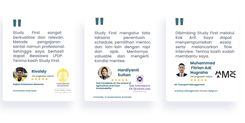 Study First – Bimbingan Beasiswa dan Belajar Bahasa Inggris